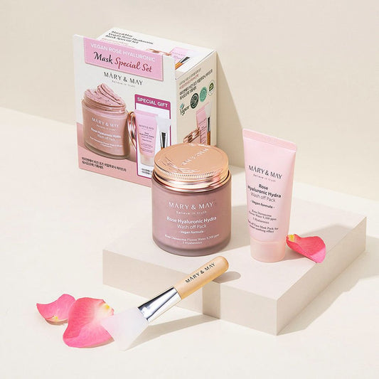 MARY & MAY Vegan Rose Hyaluronic Mask Special Set